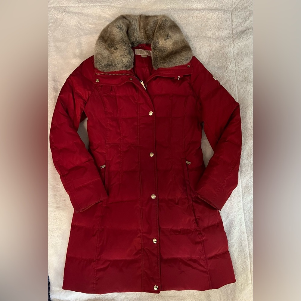 Michael Kors | Red winter coat | Mid-length